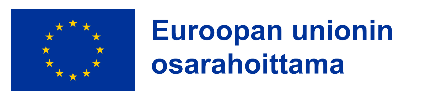 Europaan unionin logo ja teksti " Europaan unionin osarahoittama"